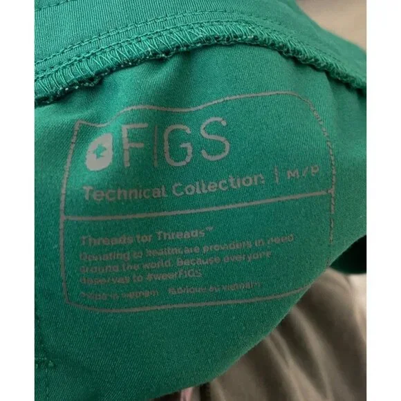 Figs Womens Hunter Green Zamora Jogger Scrub Pants Size M Technical Collection - Picture 6 of 8